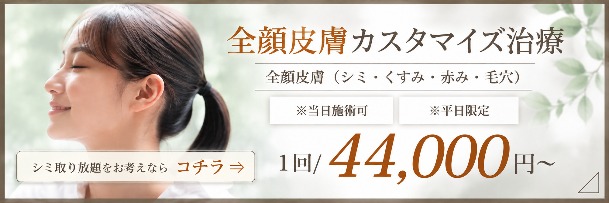 全顔皮膚カスタマイズ治療