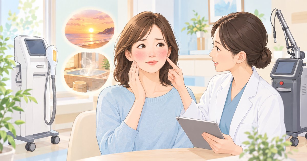 顔の赤みを美容皮膚科で相談するなら?IPL・ExcelV+の治療とスキンケア